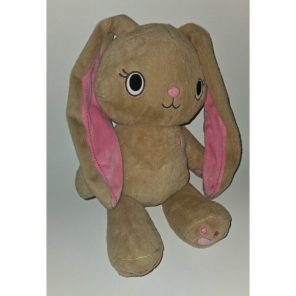 BABW Build A Bear Kabu Pawlette Bunny Rabbit Plush Brown Pink Heart Easter - Picture 5 of 8
